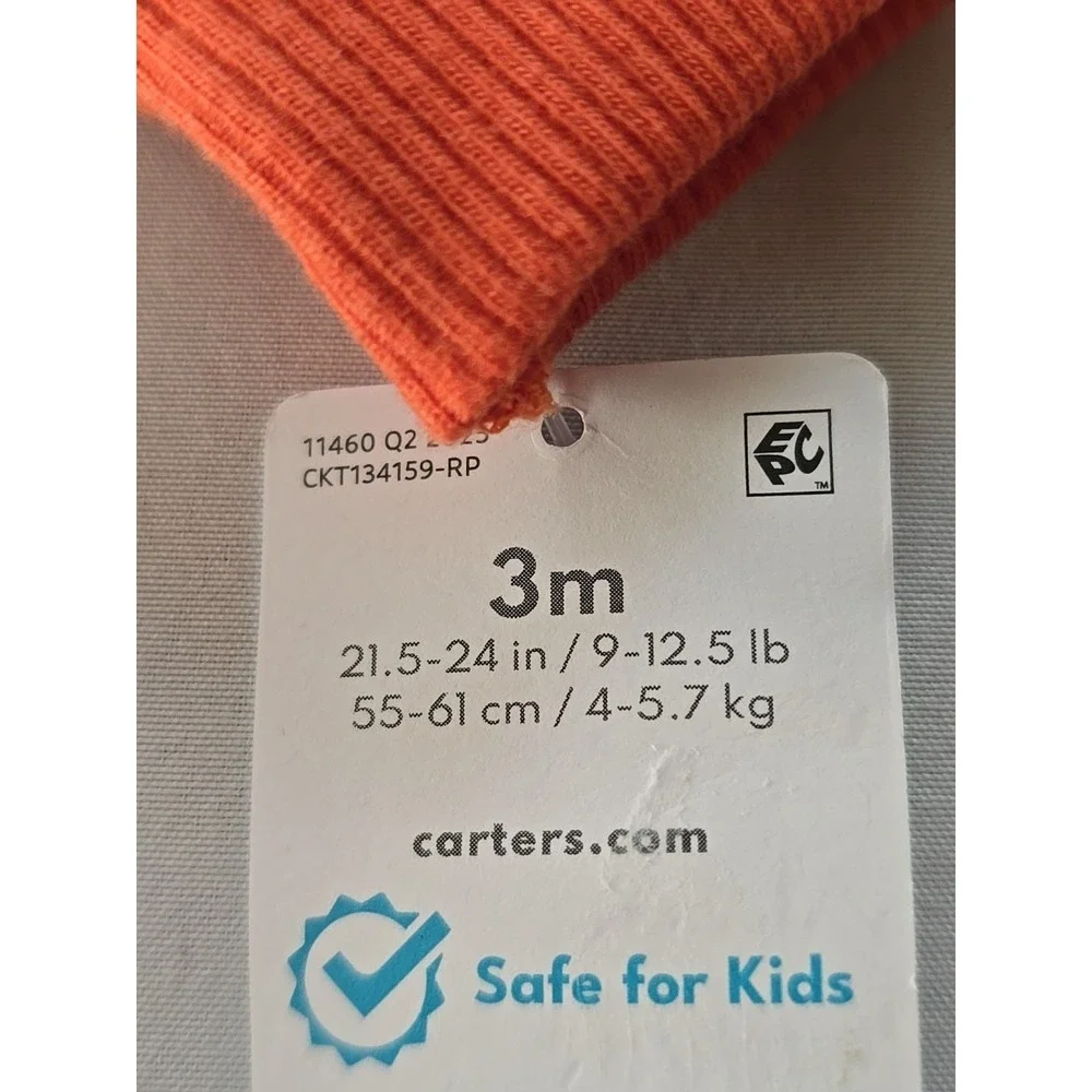 Nwt Carters Baby Boy 3 Months Pumpkin Halloween Outfit Fall